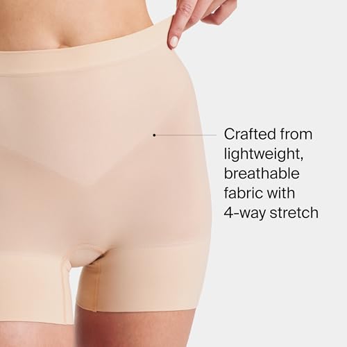 SPANX SPANXsculpt Seamless Power Shorty - For All Hemline Lengths - Lightweight Core Control Shapewear - Dig-Free Waistband - Soft Nude - Medium - Image 3