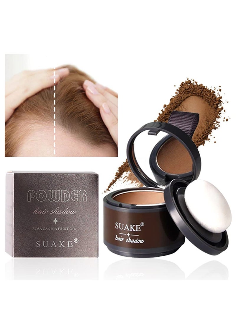 AMY'S DIARY Shadow Powder for Hairline, Full Body Hair & Beard - Stain-Proof 48 Hour Formula, Root Touch-up for Thinning Hair, Bald Spots and Gray Roots, 4g (Brown 01#) 
