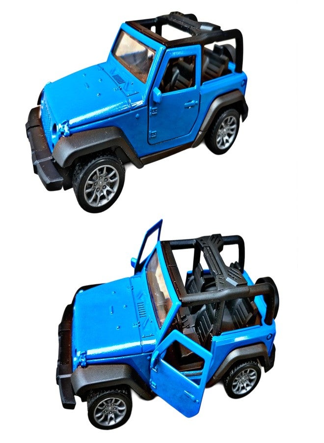 RUHANI Model Metal Thar Car with Open The 2 Door Car Toy for Kids Boys and Girls (Blue) - Image 4