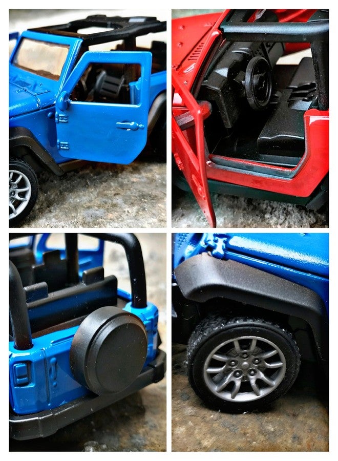 RUHANI Model Metal Thar Car with Open The 2 Door Car Toy for Kids Boys and Girls (Blue) - Image 3