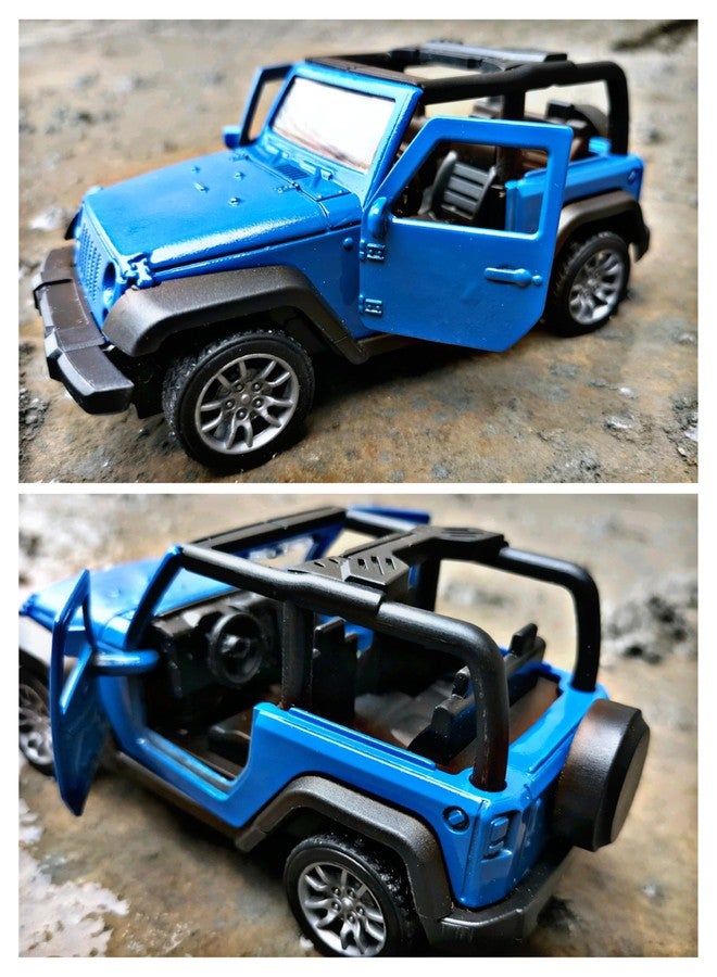 RUHANI Model Metal Thar Car with Open The 2 Door Car Toy for Kids Boys and Girls (Blue) - Image 1