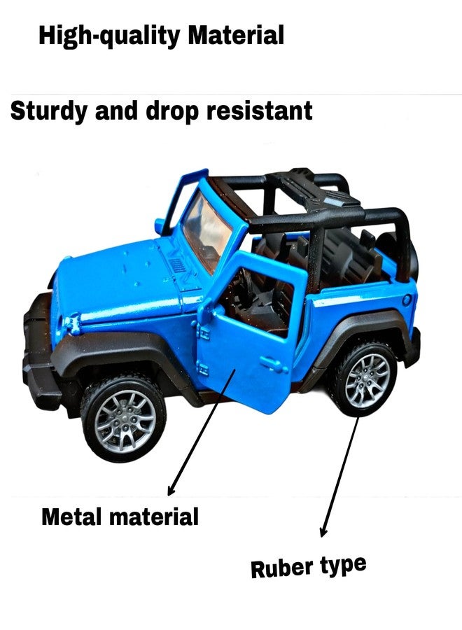 RUHANI Model Metal Thar Car with Open The 2 Door Car Toy for Kids Boys and Girls (Blue) - Image 5