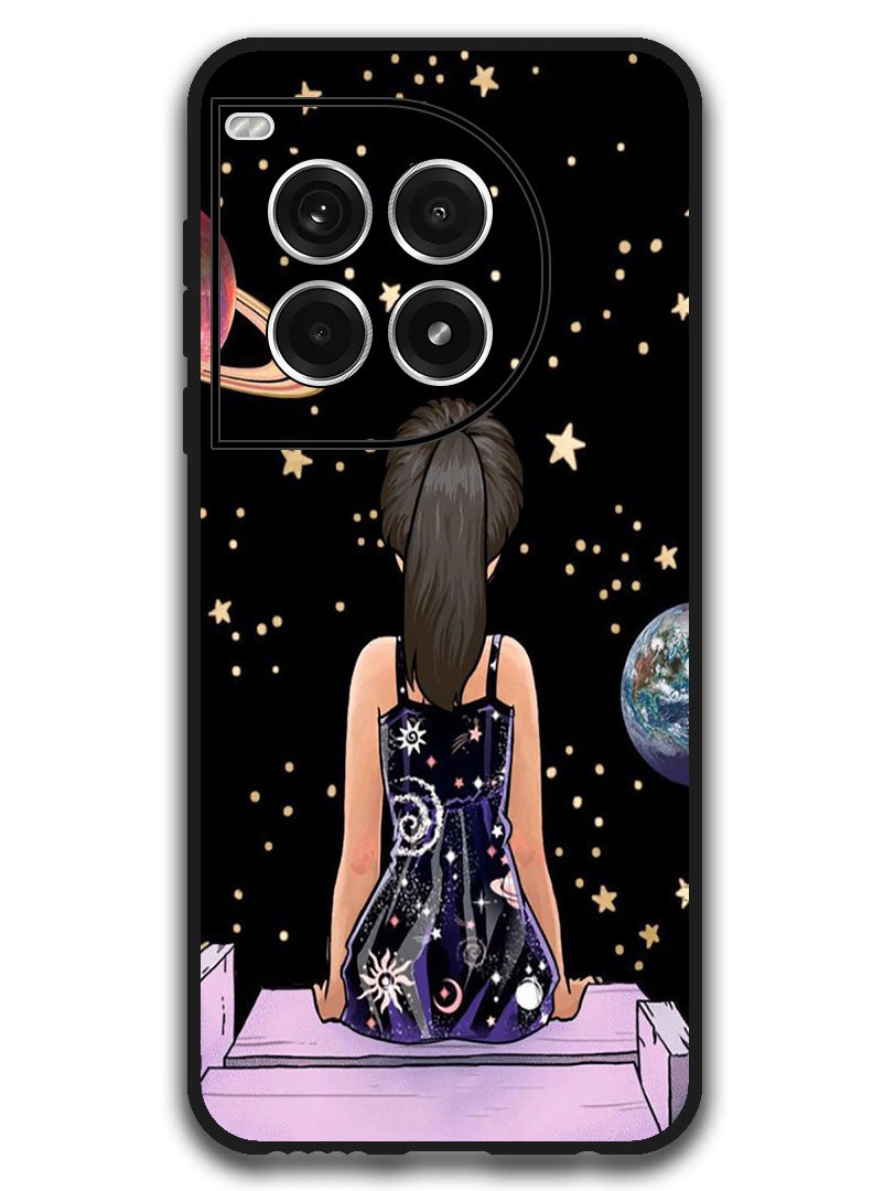 Theodor غطاء واقي مضاد للخدش ومقاوم للصدمات لجهاز OnePlus Ace 3 Pro - فتاة تشاهد النجوم - Image 1