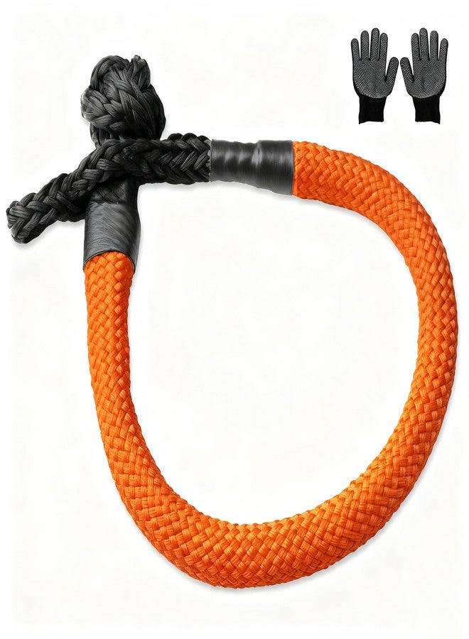 BCJCLTS Large Synthetic Soft Shackle 1 Inch x 36 Inch Rope Shackle Recovery Kit (66000 lbs Breaking Strength) Heavy Duty Tow Shackles for Off-Road, Sailing, Jeep, SUV (Orange Shackles) - Image 1