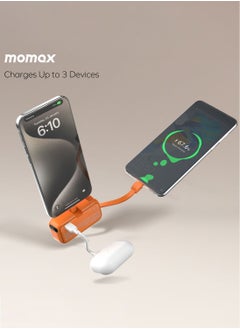 Momax Momax 1-Power Mini Battery Pack 5000 mAh Power Bank [20W] with Built-in USB-C PD Cable - White  - Image 4