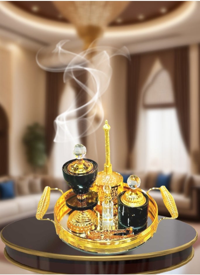 بخور بوسيدين - مجموعة مبخرة البخور ذات التصميم الأنيق وحامل العود العربي لعطر المنزل والمكتب - Image 1