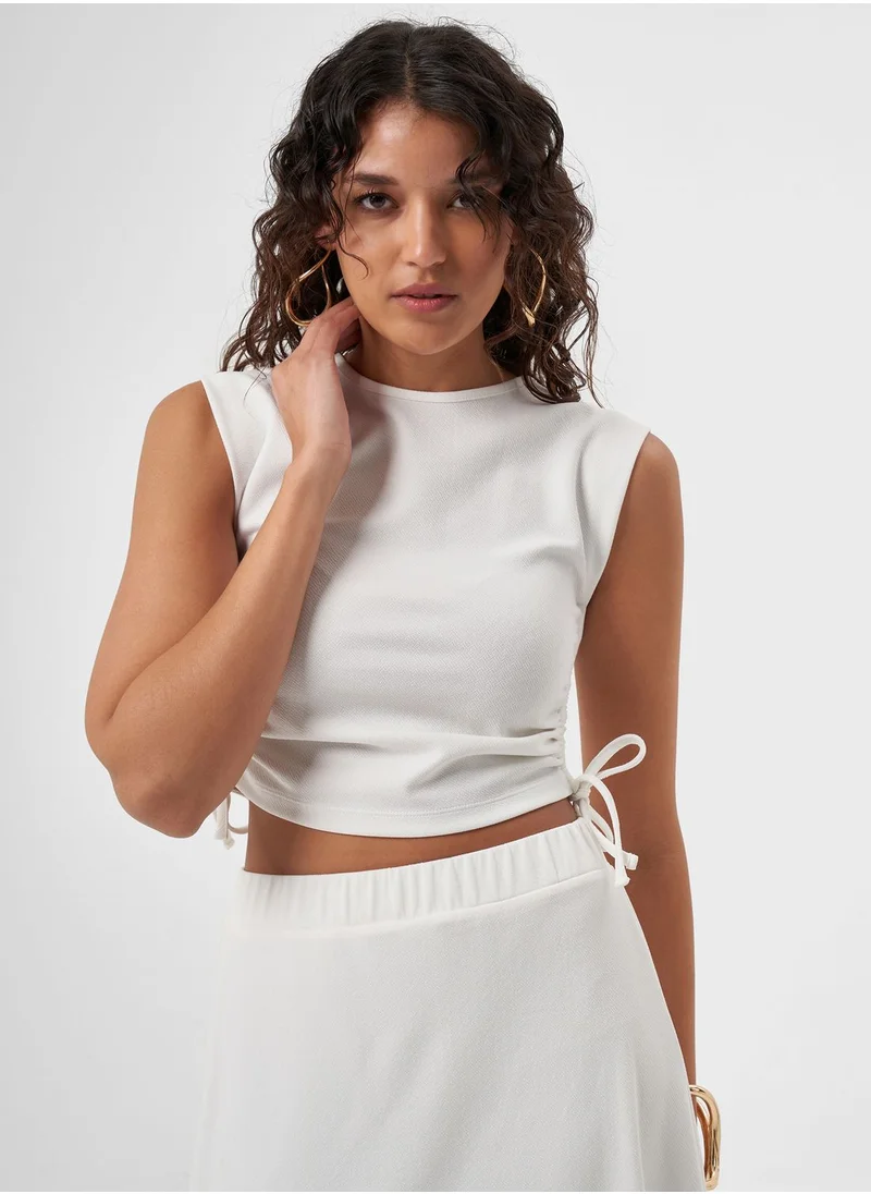 MIZALLE Side Strapped Detailed Top