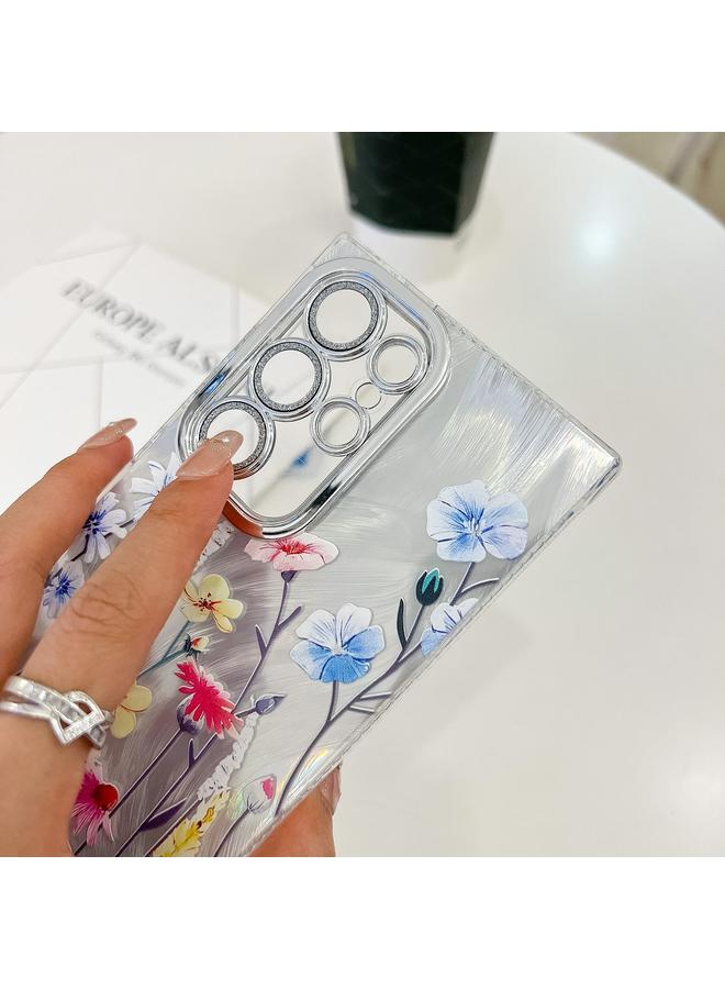 erorex Case For Samsung Galaxy A15 5G Electroplating Flowers Plants Texture Wristband TPU Phone Case - Image 4