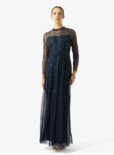 namshi evening dresses Namshi x Off Shoulder Satin Draped Evening Dress for Women