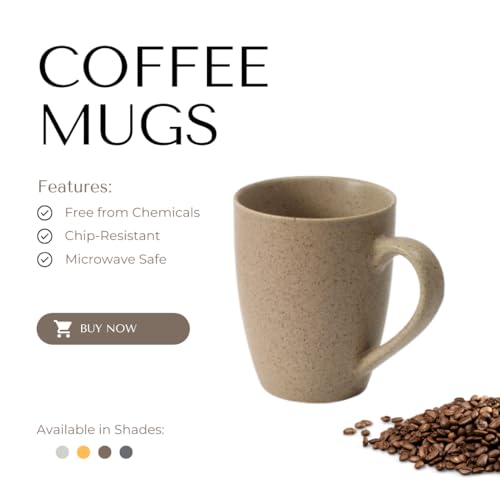 Beyond Homes Ceramic Coffee Mug Set of 2, 330 ml, Latte Brown | Matte Smooth Textured | Microwave Safe Ceramic Cup Set for Kitchen, Tea Cups for Daily Use (2, Latte Brown) - Image 3