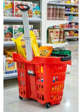 Big Apple Bigapple BABasket56L Heavy Weight King Shopping Basket with Wheels and Aluminium Handle 56L Capacity  - Image 2