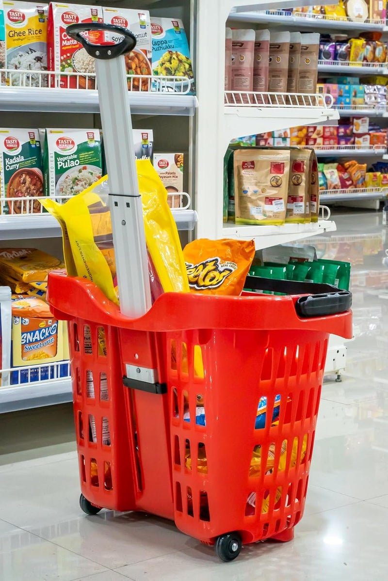 Big Apple Bigapple BABasket56L Heavy Weight King Shopping Basket with Wheels and Aluminium Handle 56L Capacity - Image 2