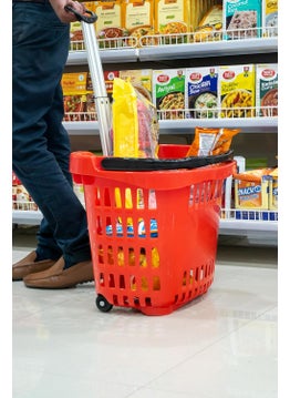 Big Apple Bigapple BABasket56L Heavy Weight King Shopping Basket with Wheels and Aluminium Handle 56L Capacity  - Image 3