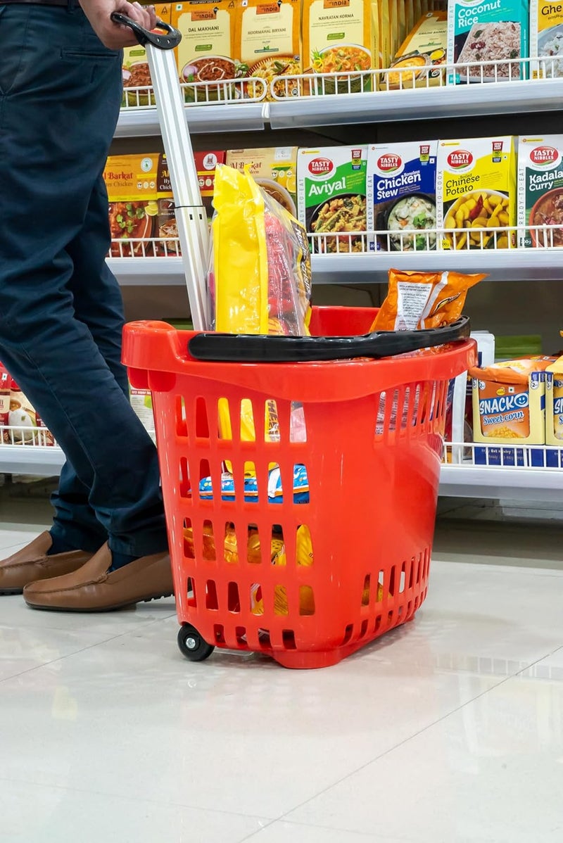 Big Apple Bigapple BABasket56L Heavy Weight King Shopping Basket with Wheels and Aluminium Handle 56L Capacity - Image 3