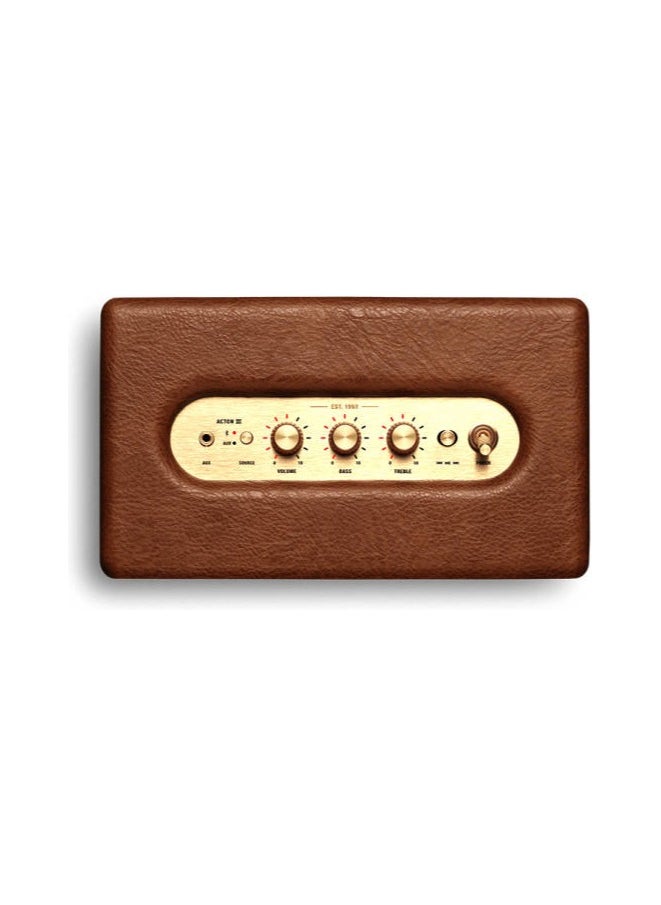 Marshall - Marshall Acton III 60W Premium Home Wireless Speaker with Bluetooth 5.2 and Multiple Inputs - Enjoy signature Marshall sound | (Brown) - Image 1