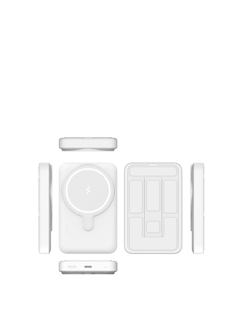 GULFLINK Fast Magnetic Portable Power Bank Charger for Apple iPhone 12/13/14/15 series 10000mah White  - Image 4