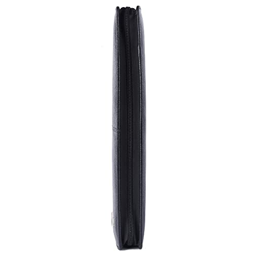 HAMMONDS FLYCATCHER Genuine Leather File Folder, Document Organizer File with Zipper Closure, Premium File Holder for Documents, Business & Office Document File Folder, 6-Month Warranty - Black - Image 3