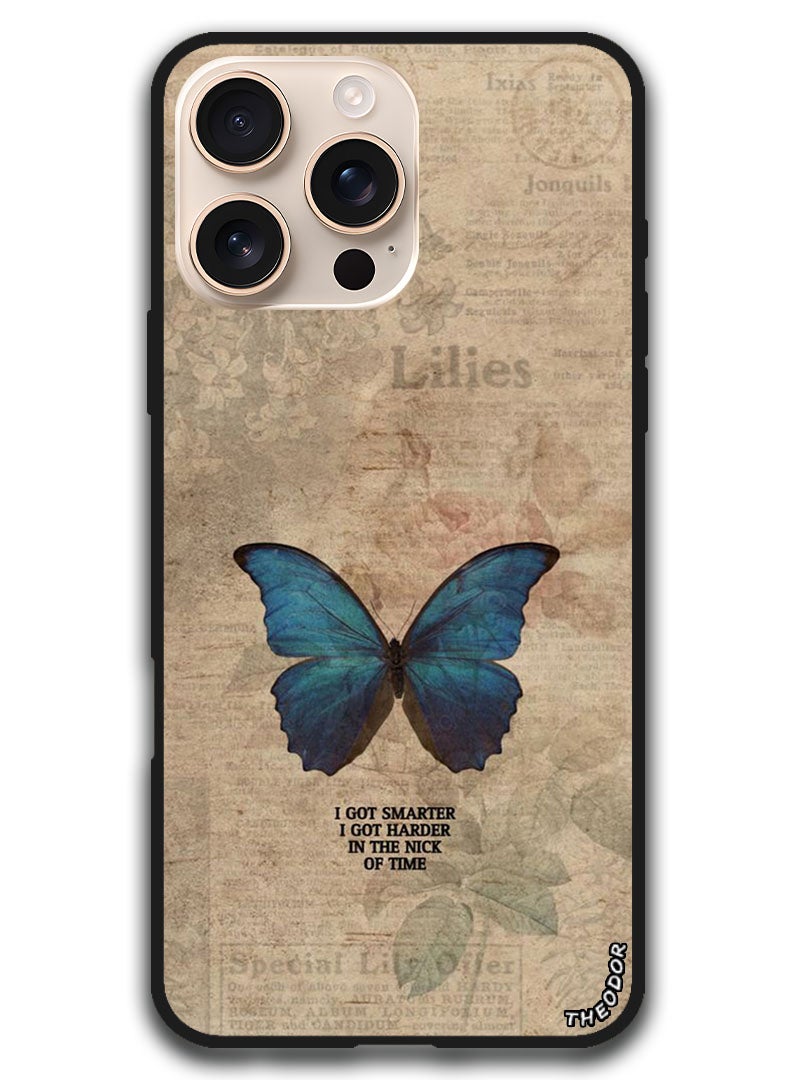 Theodor Protective Case Anti Scratch Shock Proof Bumper Cover For iPhone 16 Pro Max (6.9)-inch Butterfly - Image 1