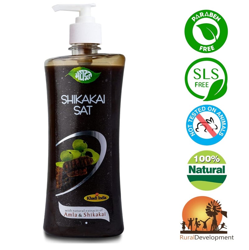 Meghdoot Ayurvedic Herbal Sunscreen lotion for Sunburn Protection and Herbal Shikakai Shampoo For Hair Growth Hair Fall Control Dandruff ControlHead Lice Treatment 500ml Each Pack of 2 - Image 3