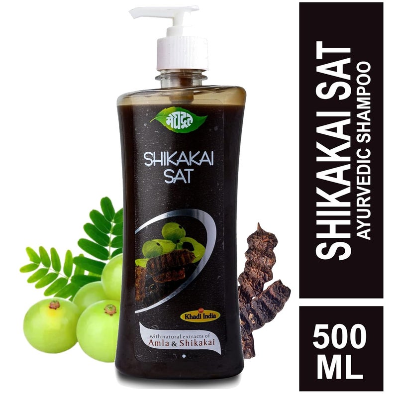 Meghdoot Ayurvedic Herbal Sunscreen lotion for Sunburn Protection and Herbal Shikakai Shampoo For Hair Growth Hair Fall Control Dandruff ControlHead Lice Treatment 500ml Each Pack of 2 - Image 2
