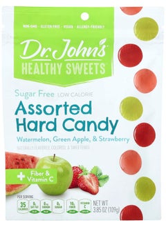 Dr. John's Healthy Sweets Assorted Hard Candy + Fiber & Vitamin C Sugar Free 3.85 oz (109 g) 