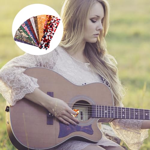 ROSENICE 15pcs DIY Guitar Pick Punch Sheets Musicians Recommended Light Medium and Heavy Celluloid Guitar Pick Strips Three Thickness Mixed Send Acoustic Guitar(Random Color and Style) - Image 4