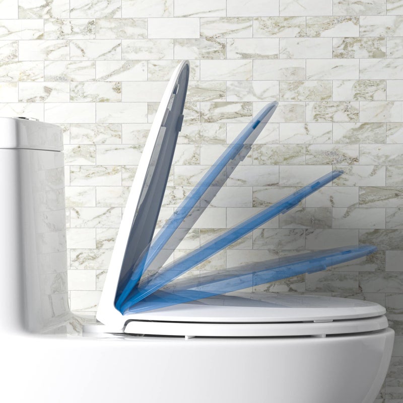 Hibbent Potty Training Toilet Seat, Built-in Magnetic Seat, Lid with Cover, Never Loosen and Slow Close Convertible Toilet Seat for Kids, Adult and Child (White, Elongated) - Image 5