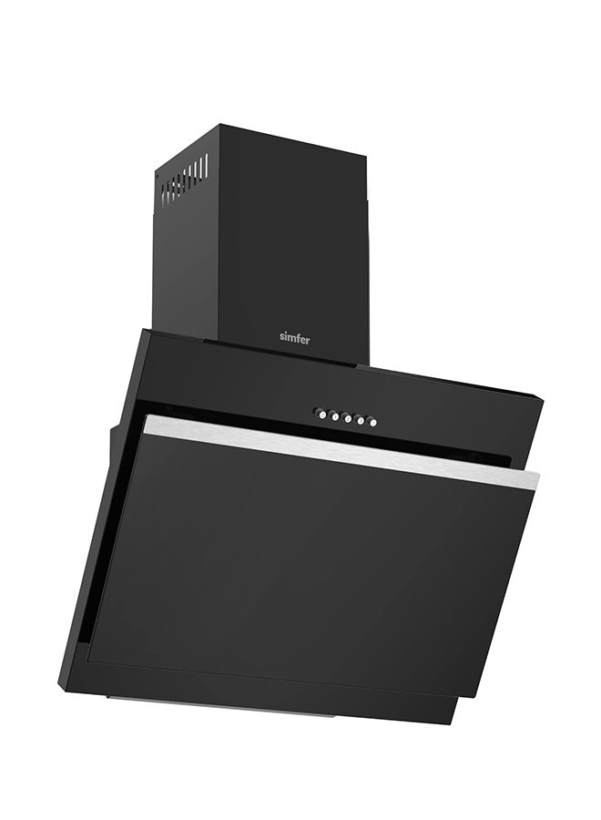 غطاء مدمج زخرفي 60 سم زجاج أسود