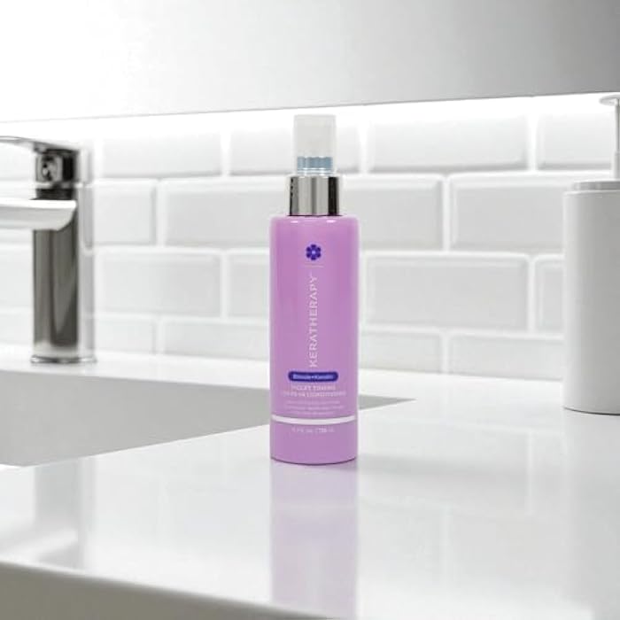 KERATHERAPY Keratin Infused Violet Toning Leave-in Protectant for Blonde, Highlighted, Silver & Gray Hair - Sulfate & Paraben Free, 3.7 fl. oz. - Image 2