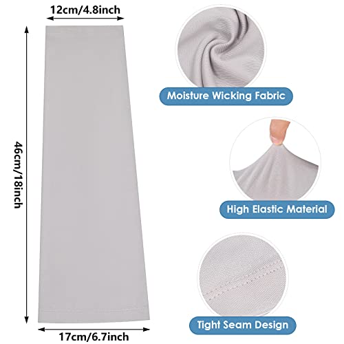 Chuarry 4 Pairs Plus Size Arm Sleeves for Women Men UV Sun Protection Cooling Ice Silk Arm Wraps for Flabby Arms(Classic Color) - Image 3