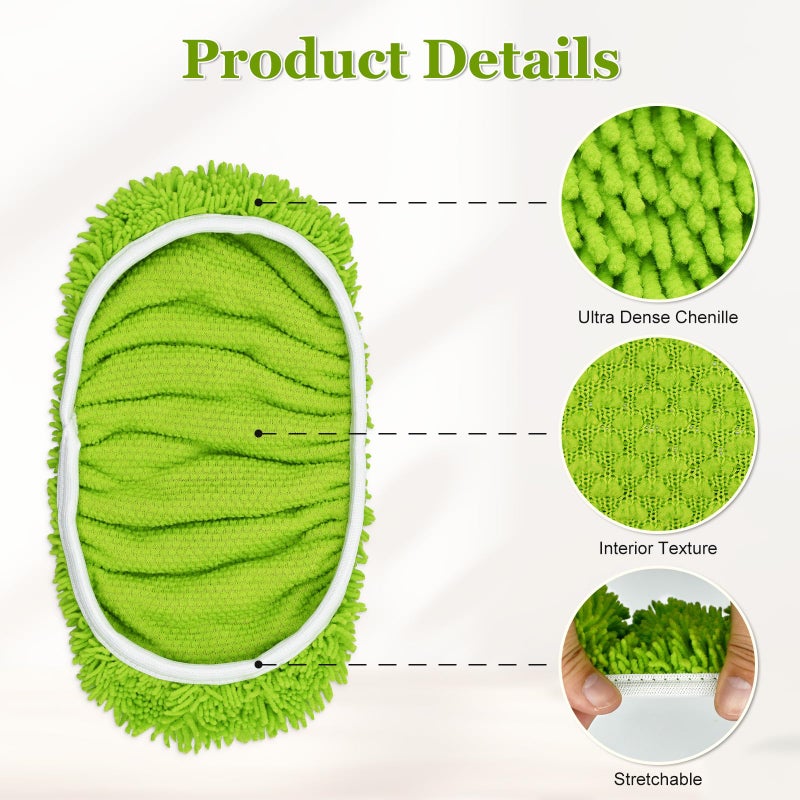 DLAIMI XL Mop Pads Compatible with Swiffer XL Sweeper, X-Large Dry Sweeping Cloths, XL Wet Pads Refills, Reusable Washable Microfiber Heavy Duty Wet Mopping Cloths for Hardwood Floor Cleaning, 4 Pack - Image 2