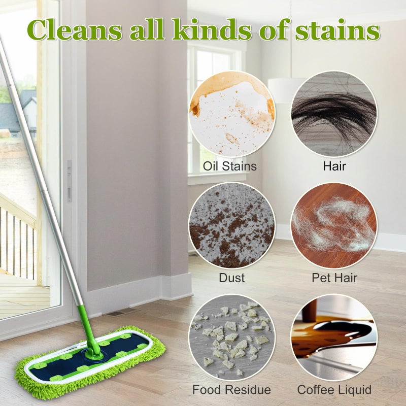 DLAIMI XL Mop Pads Compatible with Swiffer XL Sweeper, X-Large Dry Sweeping Cloths, XL Wet Pads Refills, Reusable Washable Microfiber Heavy Duty Wet Mopping Cloths for Hardwood Floor Cleaning, 4 Pack - Image 3