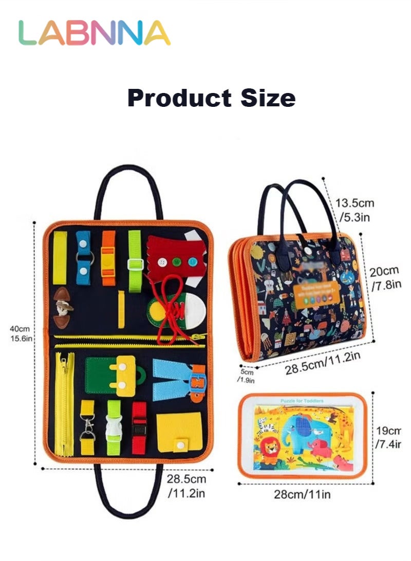 LABNNA Toddler Busy Board, Montessori Busy Board for Toddlers 3+ Years Old, Sensory Activity Board for Fine Motor Skills, Sensory Board Toys for Toddlers, Educational Preschool Toys for Girls Boys Gift - Image 2