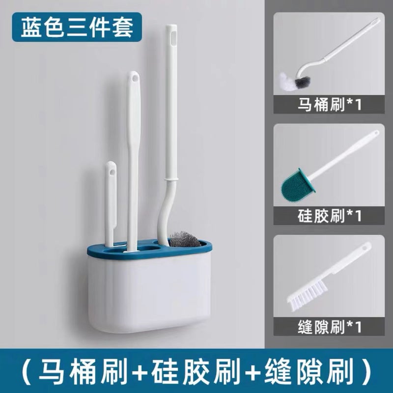 Japanese Wall-Mounted Toilet Brush Set Bathroom Brush No Dead Ends Long Handle Soft Bristle Cleaning Brush Home Daily Necessities - Image 5
