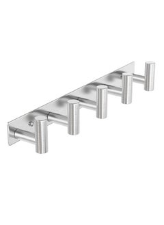 Excefore Coat Rack Wall Mounted, 5 "T Shaped Wall Hooks for Hanging, Heavy Duty Stainless Steel Coat Hook Rail for Hat Towel Robes in Bathroom Kitchen Mudroom Entryway (Silver, 1 Pack)  - Image 1