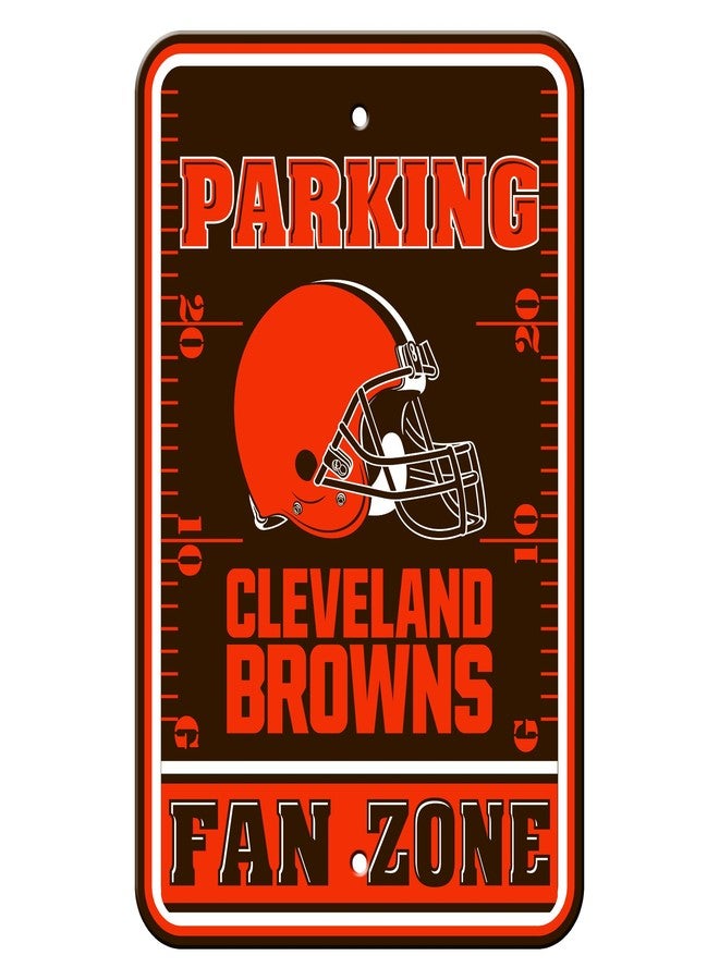 BSI Fremont Die NFL Cleveland Browns Fan Zone Plastic Parking Sign, Team Color, White, One Size (92242)