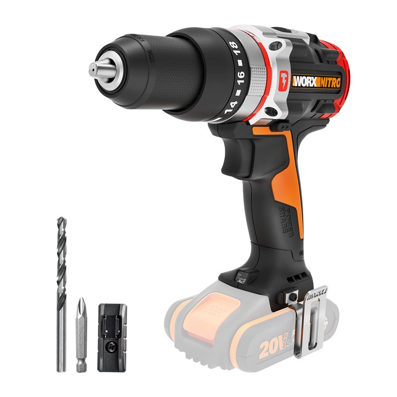 WORX WX354.9 SLAMMER 18 V (20 V MAX) Cordless Brushless 60Nm Combi Drill - BARE UNIT - Image 1