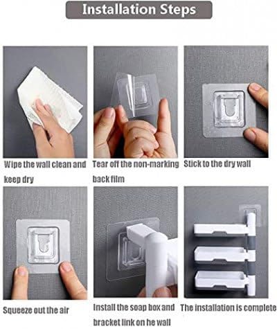 VENEXA Self-Adhesive 3 Layer Soap Dish Holder for Bathroom Shower and Kitchen Wall Mounted Rotatable Soap Holder Saver Box Storage(White) - Image 2