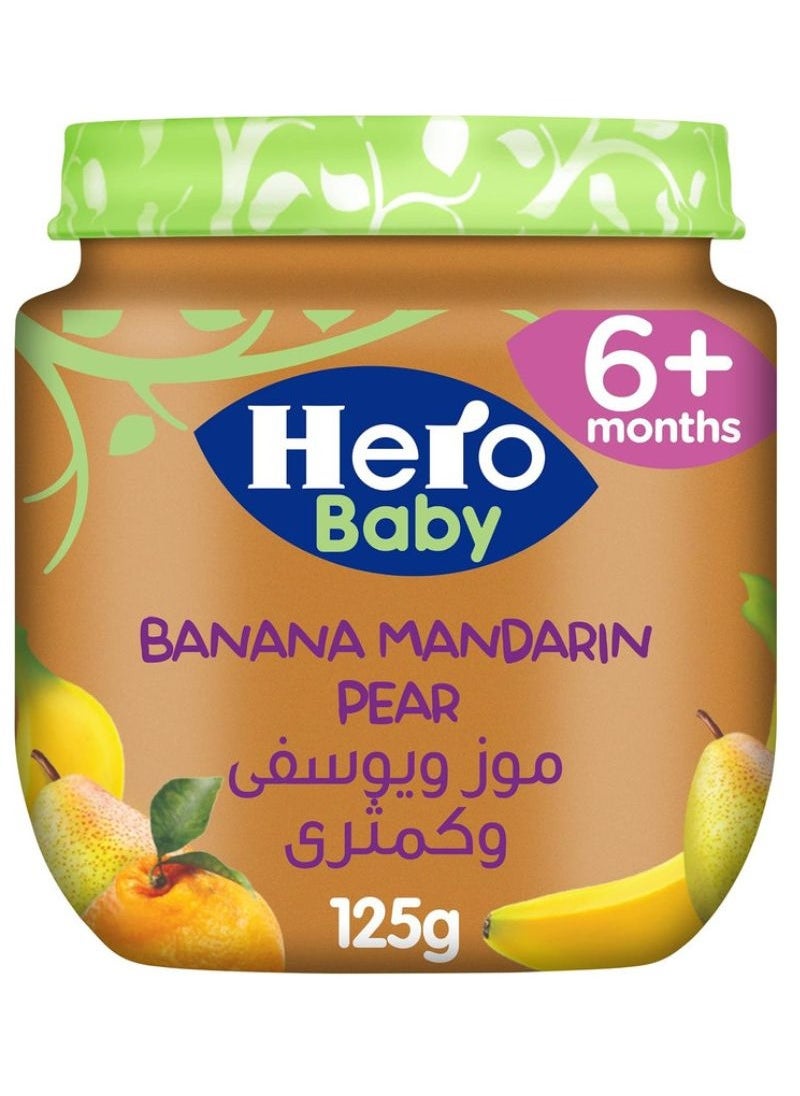 Hero Baby Banana Mandarin Pear Puree 125g  - Image 1
