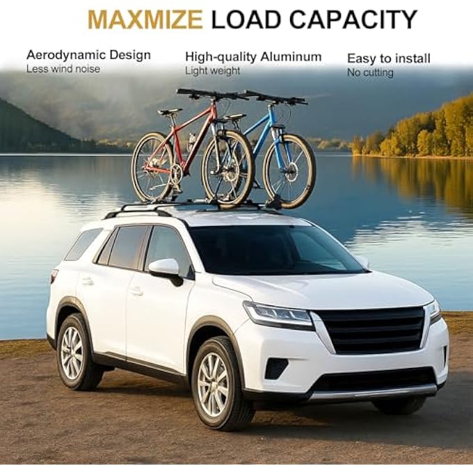 rayihni Roof Rack Cross Bars for Nissan Pathfinder 2022-2025 Roof Rail, All Aluminum Crossbar for Luggage Kayak Bike Cargo Carrier - Image 3