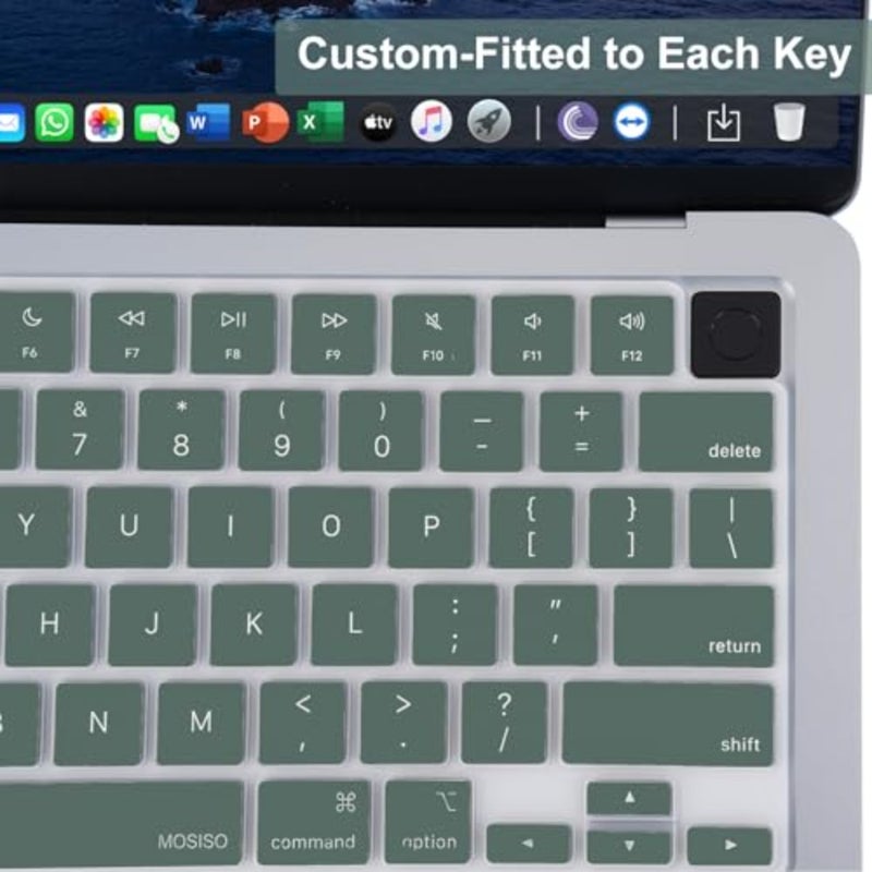 Keyboard Cover Skin Compatible with MacBook Air 13.6 inch 2025 M4 A3240/Air 15 inch M4 A3241 - Image 4