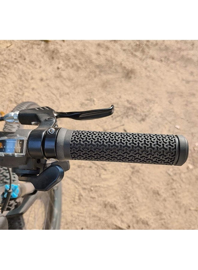 مقابض دراجة هوائية، قفل واحد على مقبض الدراجة، مناسبة لـ BMX، الجبال، MTB، دراجة شاطئية، سكوتر، دراجة قابلة للطي، قبضة ناعمة من المطاط غير قابلة للانزلاق ومريحة بشكل إنسيابي - Image 5