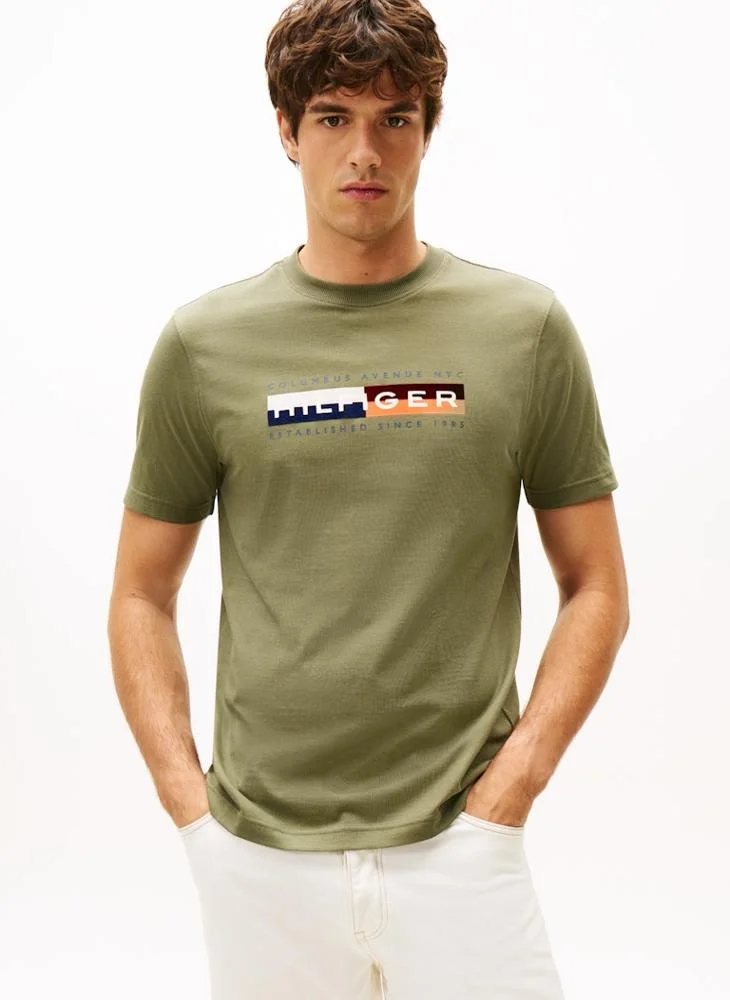 تومي هيلفيغر Graphic Crew Neck T-Shirt