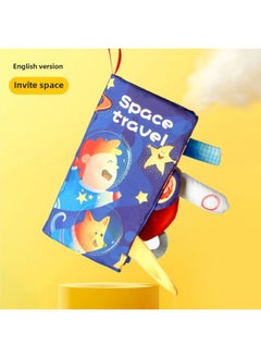 Generic Baby Tail Cloth Book Baby Development Brain Tear Cloth Book Children's Ring Paper Three-dimensional Cloth Book Early Teaching Toy-Color:The  Space Travel Three-dimensional Cloth Book (the First And Last Pages Contain Sound Paper)  - Image 1