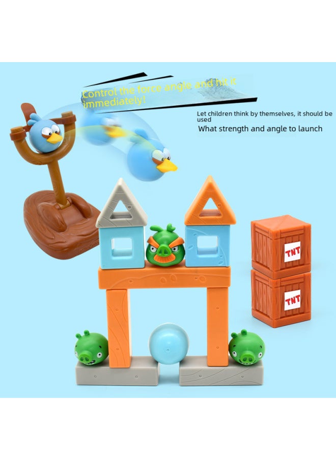 Genuine Angry Birds Toys Suit Boys Interactive Puzzle Scenes Build A Full Set Of Ejection Children's Toys-Color:669-5 Flip Color Box 18PCs