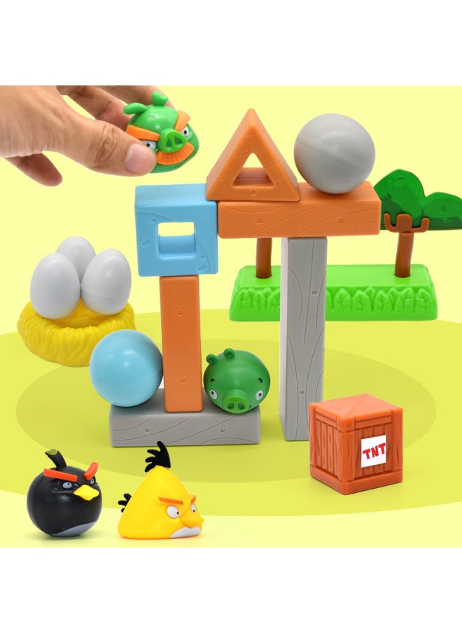 Genuine Angry Birds Toys Suit Boys Interactive Puzzle Scenes Build A Full Set Of Ejection Children's Toys-Color:669-5 Flip Color Box 18PCs