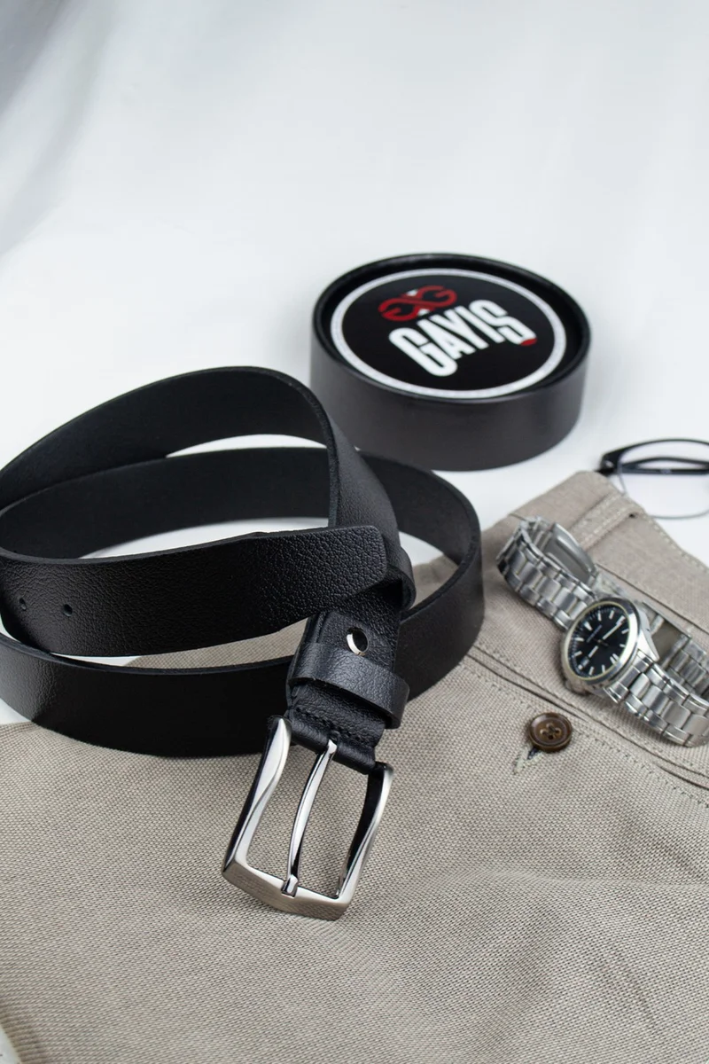 Gayış Gaış Special Boxed | Premium 100% Leather One Piece | 3.5cm Men's Cloth Trousers - Suit Belt
