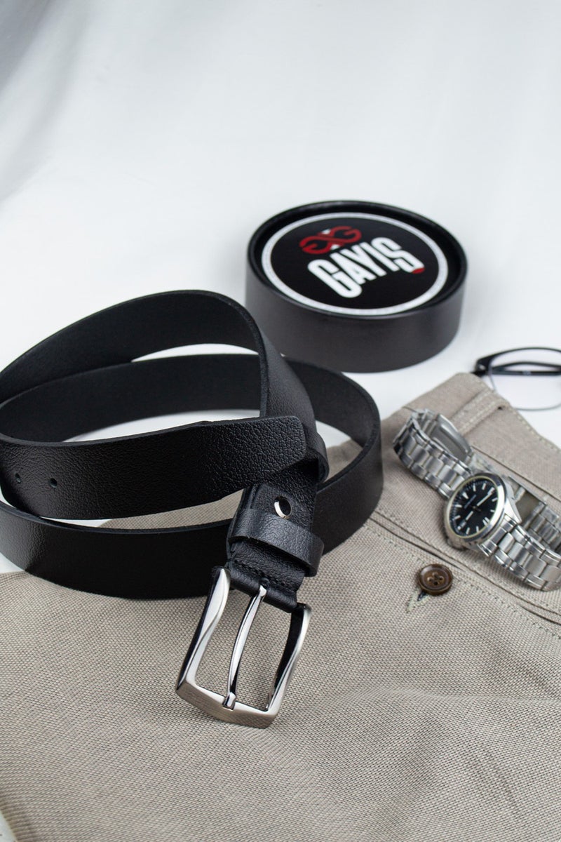 Gayış Gaış Special Boxed | Premium 100% Leather One Piece | 3.5cm Men's Cloth Trousers - Suit Belt - Image 3