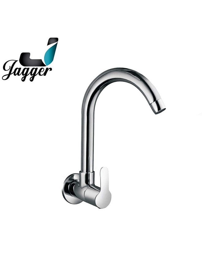 JAGGER صنابير جاجر مارك لحوض المطبخ مثبتة على الحائط/حوض المطبخ/المنزل، الميزات:- فوهة دوارة 360 درجة، ربع دورة وتدفق رغوي (مع فلانج حائط وشريط تفلون) - Image 2