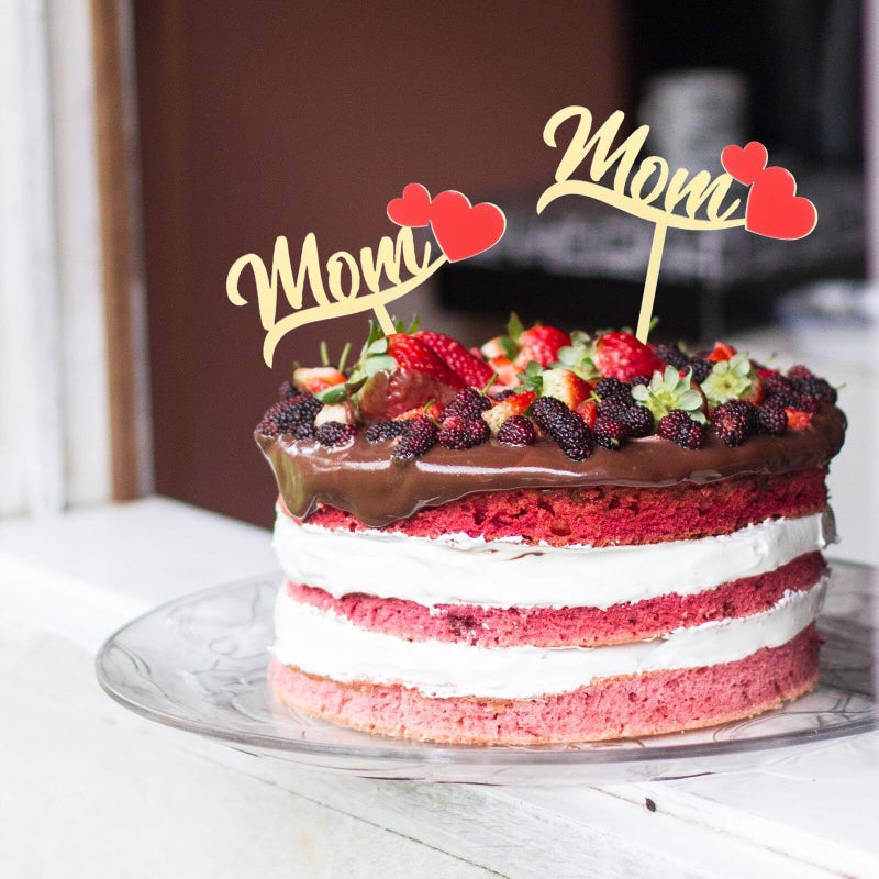 10 Pcs Non Edible Mother Day Cake Topper Set For Party Decorations - Image 5